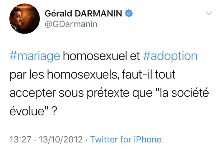 Et il est fier, lui, petit-fils d’immigré, de servir notre beau pays... 😒😒😒 <a href="/gdarmanin/">Gérald DARMANIN</a>