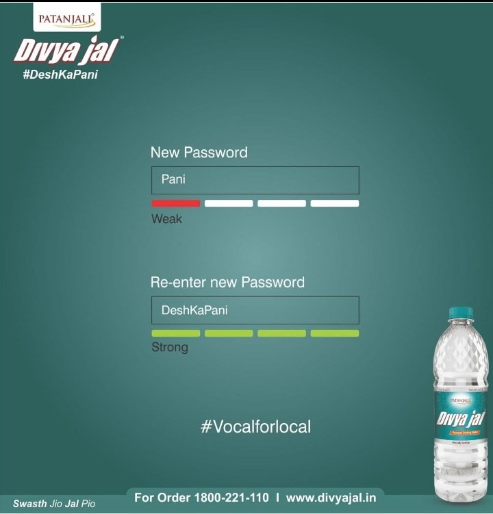 DivyaJal's tweet photo. #DeshKaPanni,
Now reset not just your password but also your day with #DivyaJal

#DeshKaPaani #Naturalimmunitybooster
#StayHydrated #PostFormat
#NewPassword https://t.co/Ze4xm7fIQX