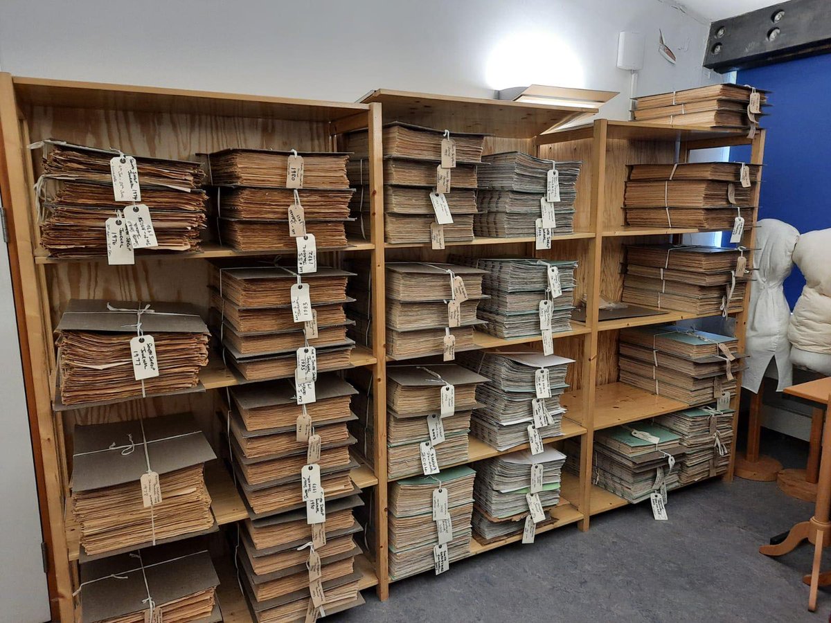 LudlowLibrary's tweet photo. Library assistant Kirsty has spent her #LibraryLockdown carefully archiving and arranging our stock of Ludlow Advertisers and South Shropshire Journal- some copies are from the 1970s. @ShropArchives @ShropLibraries @SouthShropJourn @ShropshireStar @LudlowTC @LetsGoLudlow https://t.co/e9GBDtgT7y