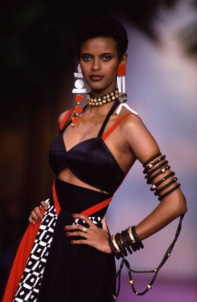 Anna Getaneh. A top model from Ethiopia! She walked for many high fashion brands like Valentino, Moschino, Emmanuel Ungaro and more!!