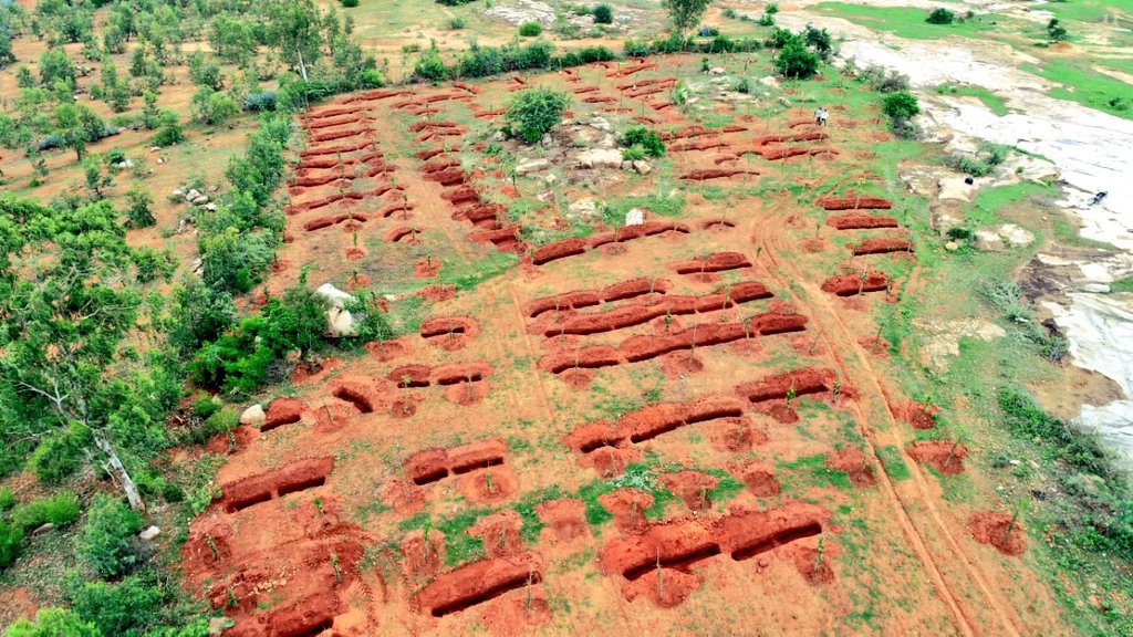 ChikkballapurZP's tweet photo. #MGNREGA implementation by Social Forest Department
#buildingforests
#WorldEnvironmentDay
D palya ಗ್ರಾಮ ಪಂಚಾಯಿತಿ ರಂಗಸ್ವಾಮಿ ಬೆಟ್ಟದಲ್ಲಿ ಸುಮಾರು 2500 ಗಿಡಗಳನ್ನು ನೆಟ್ಟು ಎಲ್ಲ ಗಿಡಗಳಿಗೆ trench cum bunding ನಿರ್ಮಿಸುವ ಸ್ಥಳಕ್ಕೆ ಮುಖ್ಯ ಕಾರ್ಯನಿರ್ವಾಹಕ ಅಧಿಕಾರಿಗಳು ಭೇಟಿ ನೀಡಿ ಹರ್ಷ ವ್ಯಕ್ತಪಡಿಸಿದರು . https://t.co/5GX66ktovZ