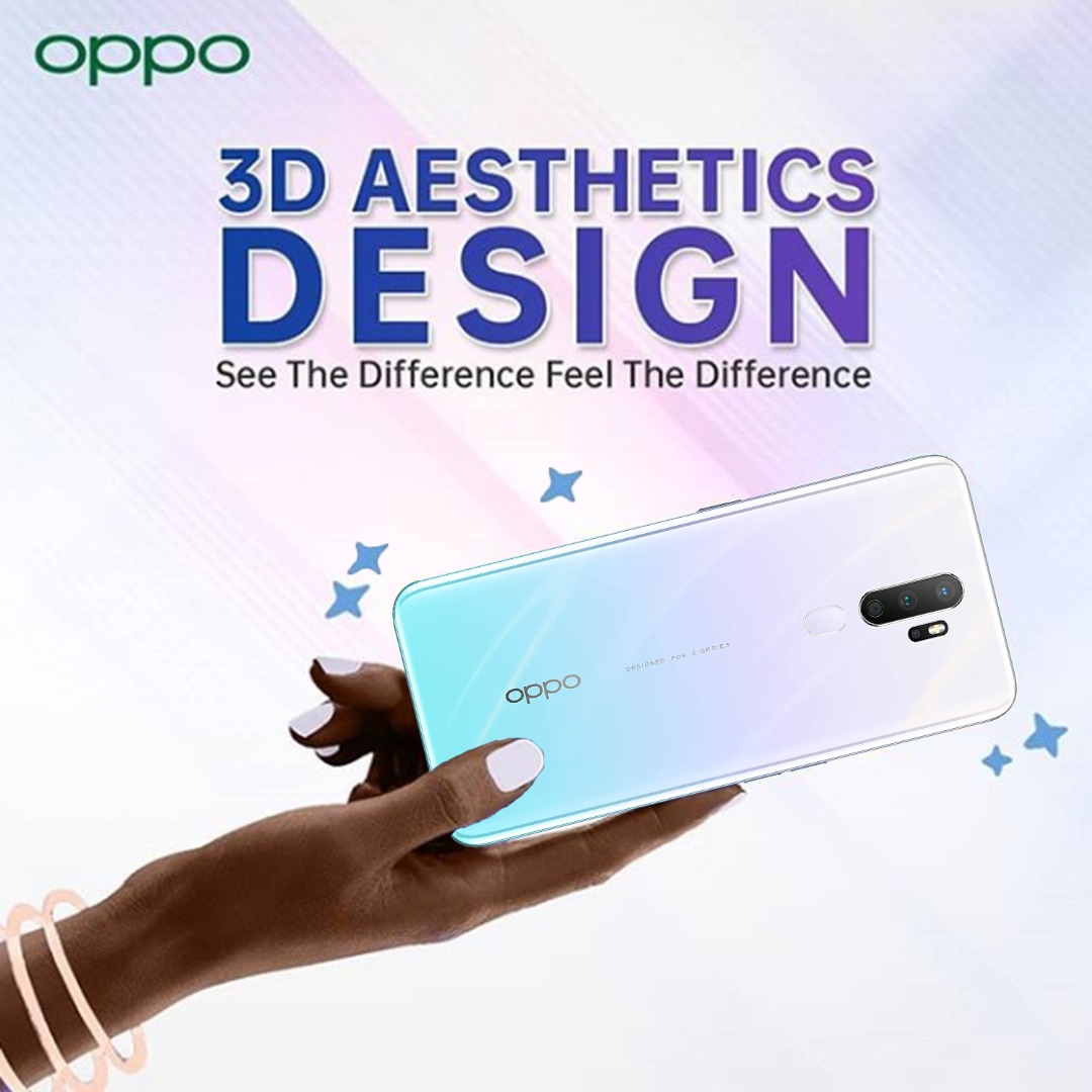 OppoRwanda's tweet photo. The all new #OPPOA92020's 3D ergonomic body was designed for a better grip and thinner visual appearance that you can see and feel.🤗 https://t.co/GP112t0UQR
