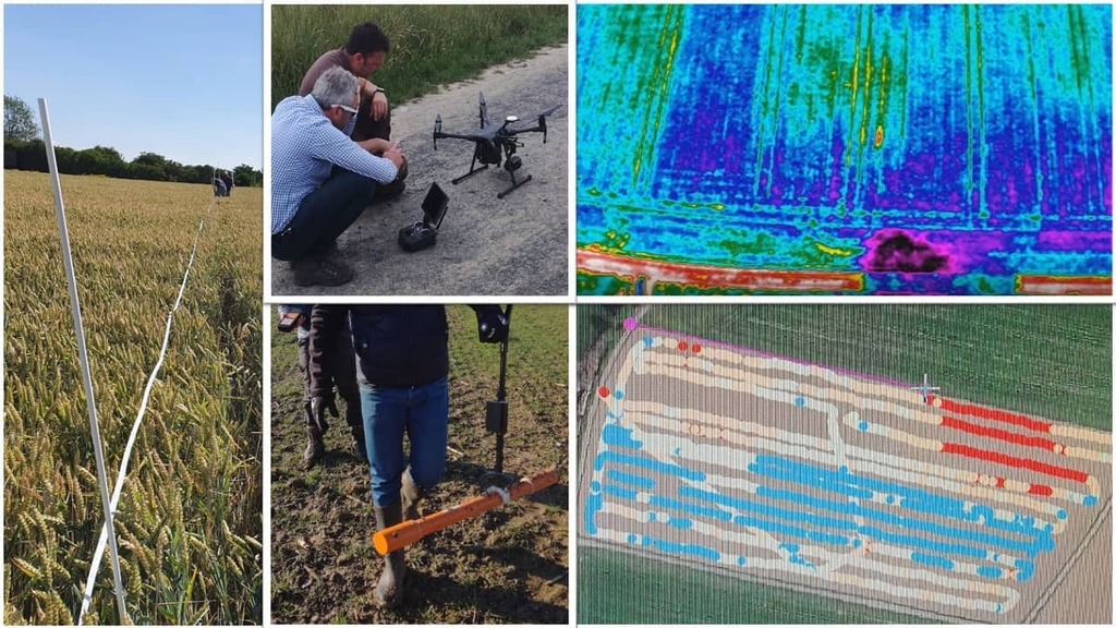 ALWB_de's tweet photo. Vorbereitung für die Weizen Ernte: die zwei Versuche mit Vergleich der Gülletechnik wurden von uns mit der Drohne überflogen und mit dem EM38 Bodenscanner gemeinsam mit den Kollegen der Landwirtschaftskammer NRW abgeschritten um nun die passenden Parzell… https://t.co/IVVmS07ERc https://t.co/hb4k9QNg4M