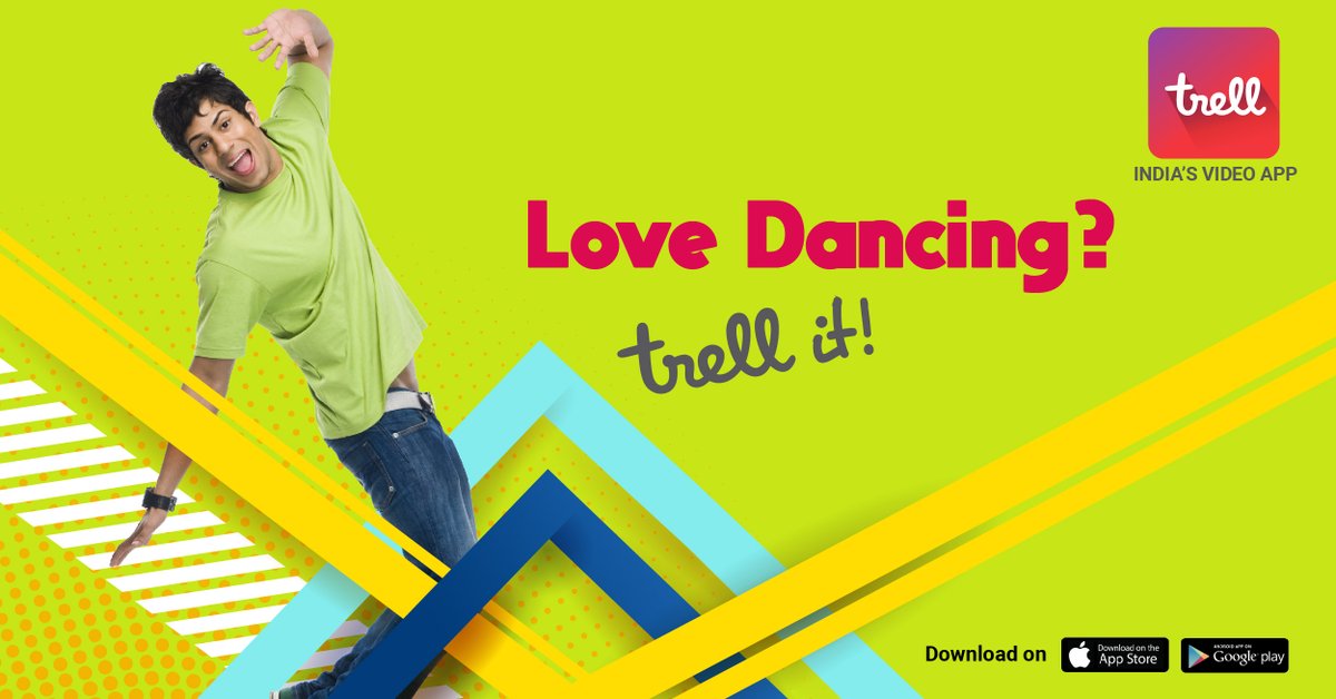 TrellApp's tweet photo. Show off your talent. Love dancing? Trell it!
.
.
Download on Android - https://t.co/lzEQks7600
Download on iOS - https://t.co/8bXo6Fp8zA
.
.
#TrellKiyaKya #MadeInIndia #IndiasVideoApp #Trellit https://t.co/gHf7lnBJvJ