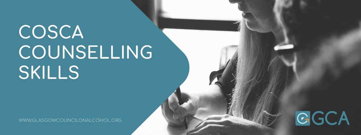 GCAglasgow's tweet photo. @GCAglasgow will run our popular COSCA Counselling skills (Evenings) on Thursdays in September>>>Find out more>> https://t.co/unZ0HJmlm4 https://t.co/1xpOLQeqMI