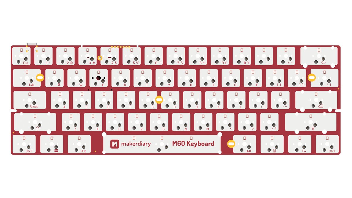 makerdiary's tweet photo. Meet M60 Mechanical Keyboard - An Open Source, USB &amp; BLE 5.0, Modular, Hot-Swappable, 60% Keyboard powered by Python. #nRF52840 #Bluetooth #Python #M60 #mechanicalkeyboard @NordicTweets Find out more 👉 https://t.co/shHhrQ7llS https://t.co/2SJczDvhtA