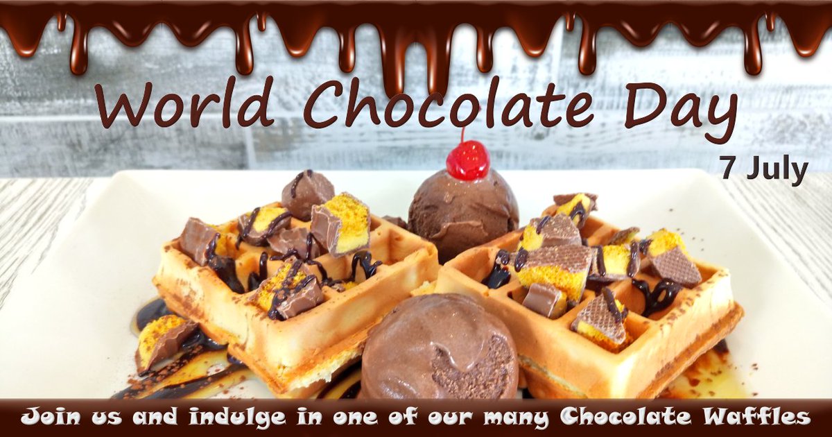ilovewafflessa's tweet photo. Today, 7 July, is World Chocolate Day! Come and enjoy one of our chocolate waffles, shakes, or sundaes - which one is your favourite chocolate dish at I Love Waffles?

#WorldChocolateDay #worldchocolateday2020 #ILoveWafflesSA #ilovewaffles #waffles #SimonsTown #simonstowneats https://t.co/mhe54lv2gj