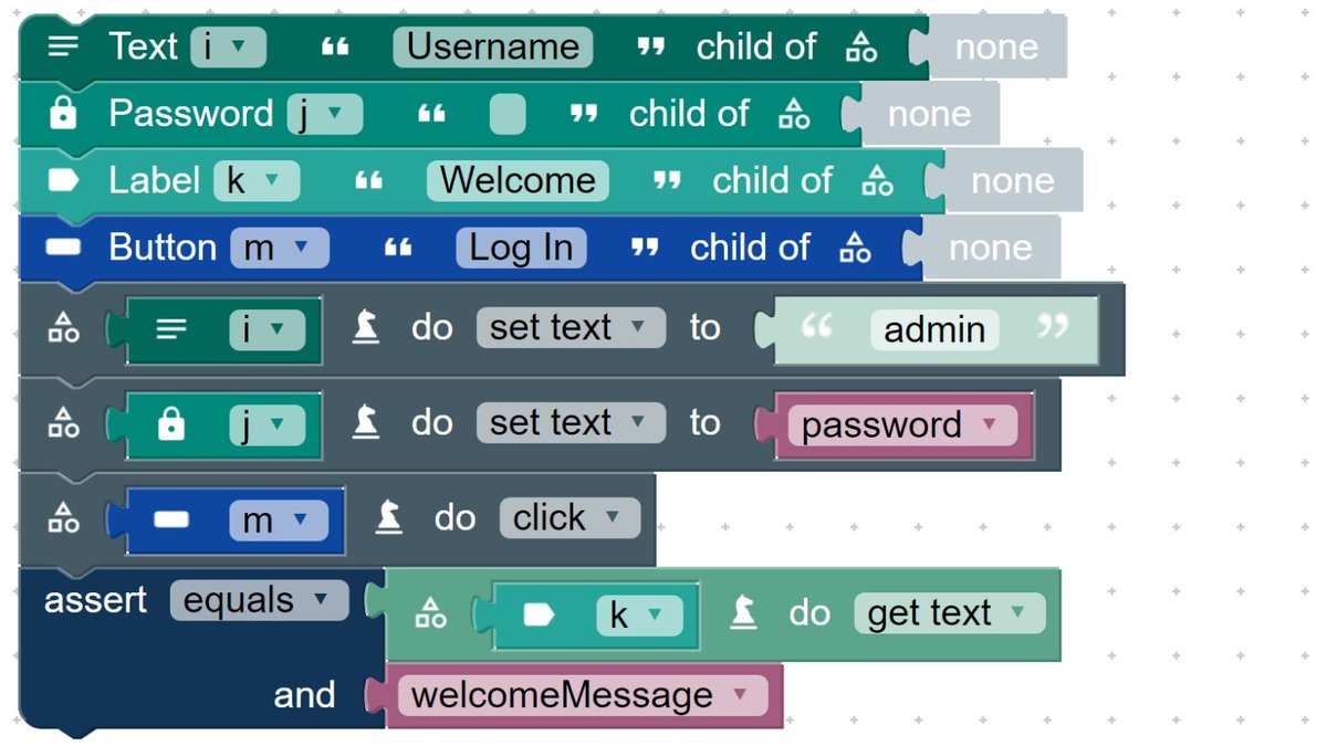 MaveryxTesting's tweet photo. What does a codeless test case look like?
Here's an example of login test written with MBlockly our #codeless Test Automation Tool
Forget record & playback. Use Maveryx, Test it simple!
#TestItSimple https://t.co/gyNNX0m1IK