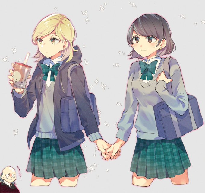 「タピオカティー 学生服」のTwitter画像/イラスト(古い順)