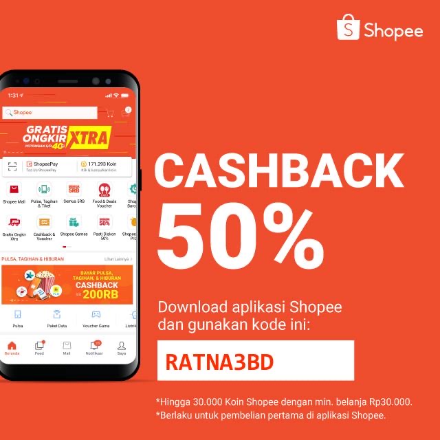 Kimjaebi's tweet photo. Dapatkan Cashback 50% untuk pembelian pertamamu dengan kode: RATNA3BD. Yuk, download aplikasi Shopee sekarang dan nikmati belanja dengan gratis ongkir! https://t.co/dhyOVSh0qC https://t.co/WLKpea6Mtj