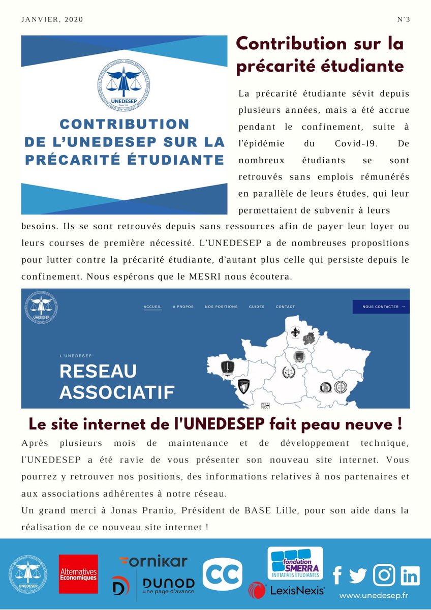 [NEWSLETTER]

📢 La newsletter du mois de juin est arrivée !

➡️ Suivez toutes nos actualités sur nos différents réseaux sociaux :
- Instagram : instagram.com/unedesep/?hl=fr
- Facebook : facebook.com/unedesep/