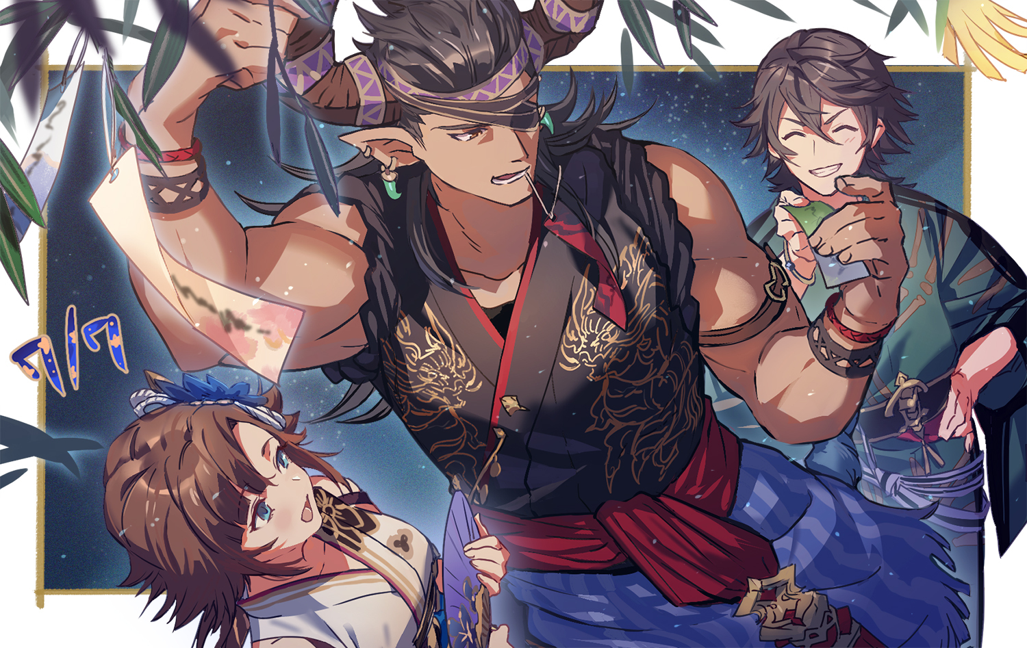 グランブルーファンタジー グランブルーファンタジー 今日は七夕 笹の高いところに飾るのはどうやら背の高い団員のお仕事のようですね ということで イラストチームより飾りつけ真っ最中なカイン レオナ ラインハルザのイラストをお届け グラブル グランブルーファンタジー グランブルーファンタジー 今日は七夕 笹の高いところに飾るのはどうやら背の高い団員のお仕事のようですね ということで イラストチームより飾りつけ真っ最中なカイン レオナ ラインハルザのイラストをお届け グラブル