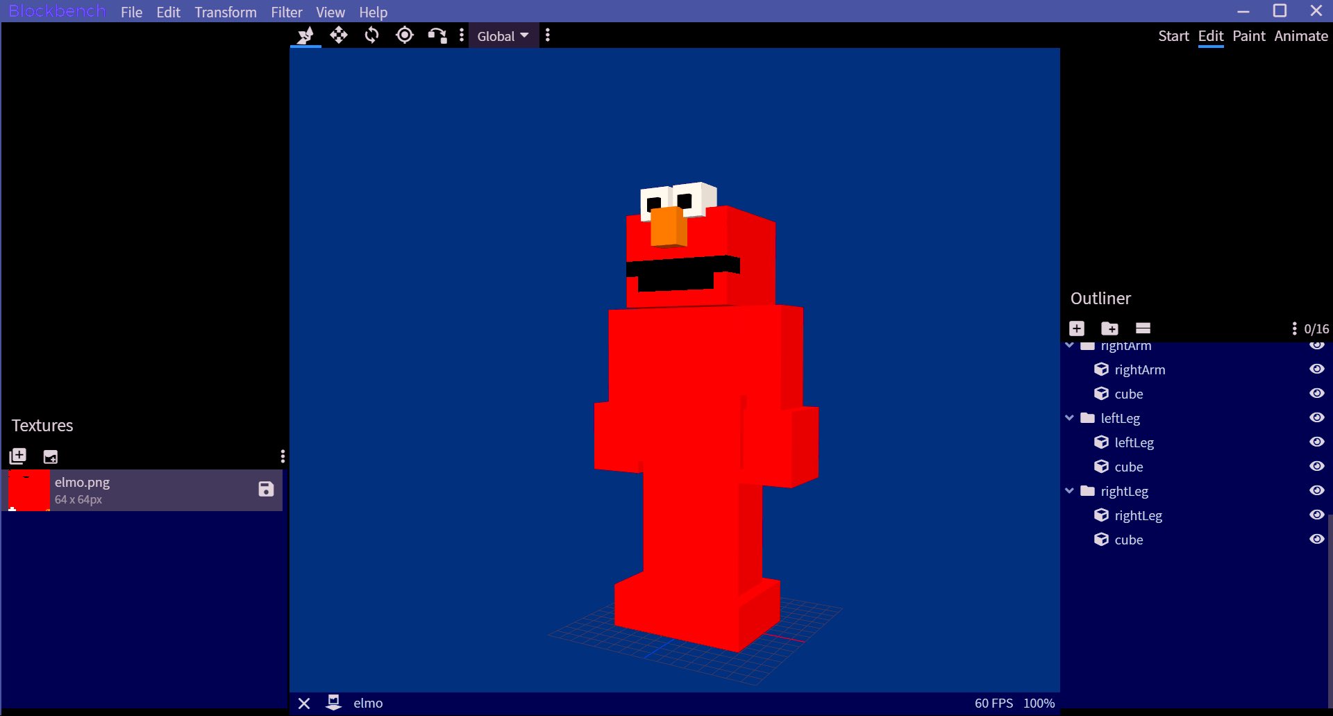 みずッチ On Twitter Ucresort 昨日 エルモつくりました おしり がこだわりポイントです 顔のバランスに時間をかけてます 数時間で完成できるから 平日時間ない今の作業に良いな Blockbench Minecraft Https T Co Bjthtywlbf Twitter