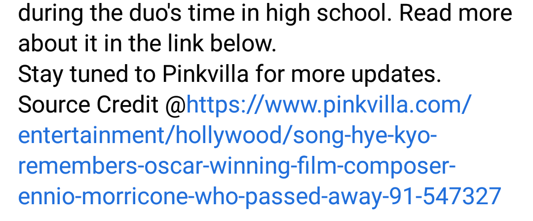 SHK_1122's tweet photo. Song Hye Kyo remembers Oscar winning film composer Ennio Morricone who passed away at 91
Source Credit @https://www.pinkvilla.com/entertainment/hollywood/song-hye-kyo-remembers-oscar-winning-film-composer-ennio-morricone-who-passed-away-91-547327 https://t.co/Q0dAuquPGt
