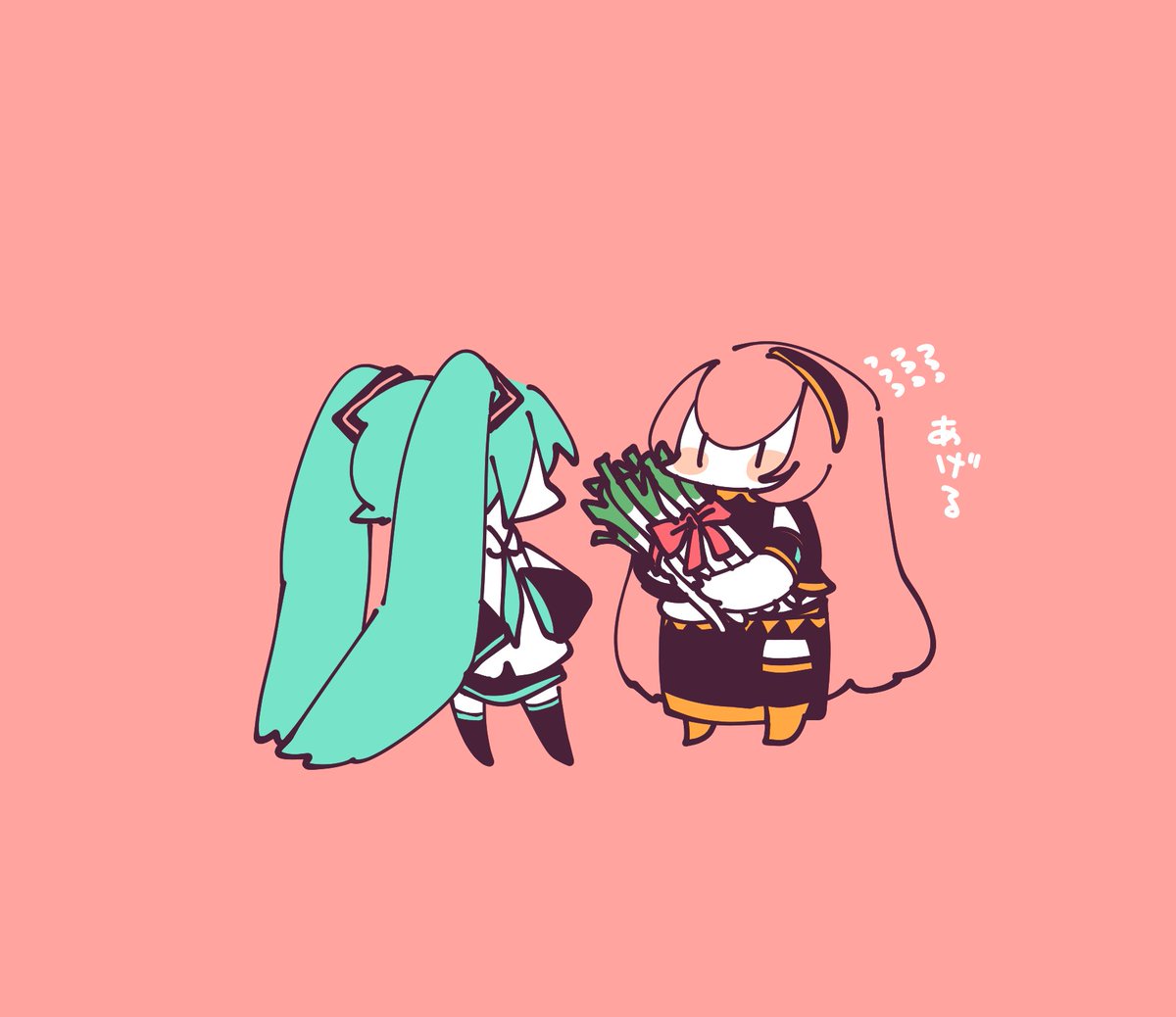 初音ミク ,巡音ルカ 「ミクさんの願いを叶えてあげたいルカさん? 」|袁のイラスト