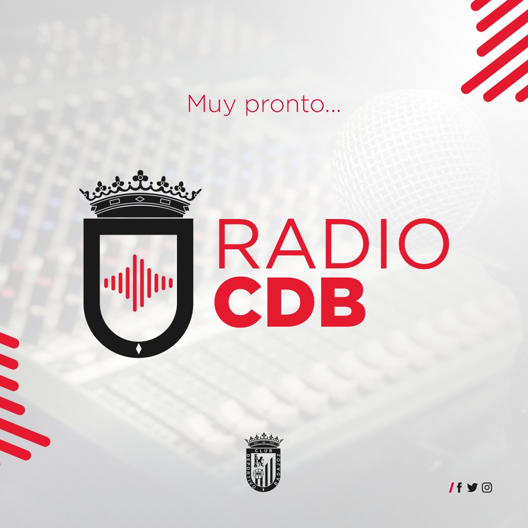 CD Badajoz on X: "¡Nace Radio CDB, la radio de todos los blanquinegros!  📻🙌🏼 Seguimos creciendo 🤍🖤 Toda la información ⤵  https://t.co/qH97KPSL2U #AúpaCDB #RadioCDB https://t.co/YuxXQYE2py" / X