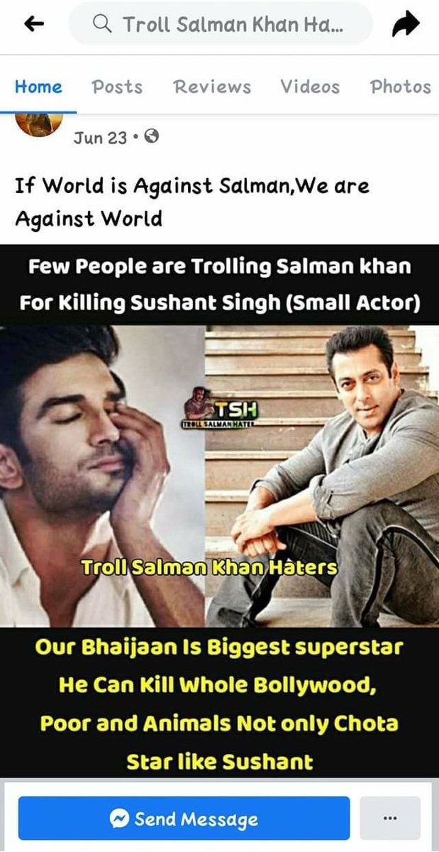 BhavanaHansji's tweet photo. The greatness of #SalmanKhan is that he makes more & more inhumans. #BeingHuman is the mask of the #monsters that he breeds. You wish to still support people like him? Slow claps for those who think he is God.. maybe he is a #DevilGod #NoEmpathy
#JusticeForSushantSinghRajput https://t.co/s1Tp6EMQBD
