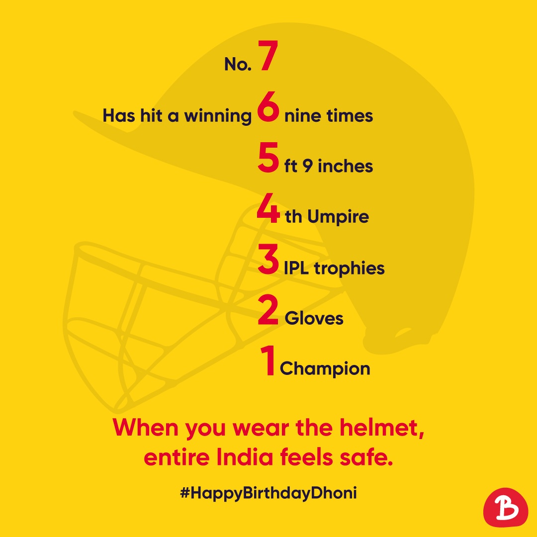 GabbbarSingh's tweet photo. #HappyBirthdayDhoni for @bounceshare https://t.co/SzO8rV5fq7