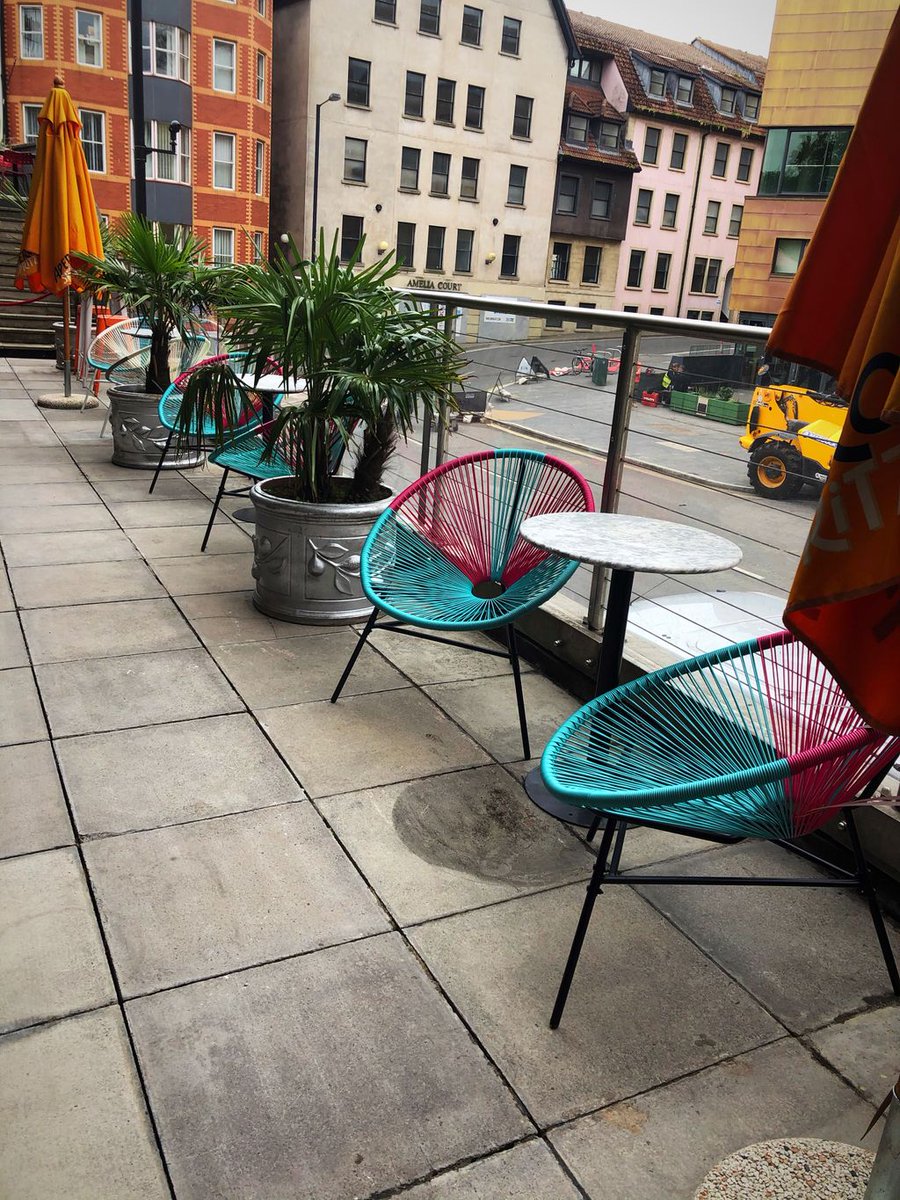 We’re back open today with our brand new terrace seating area, in addition to all our usual spaces! Can’t wait to see you Bristol! 🎉