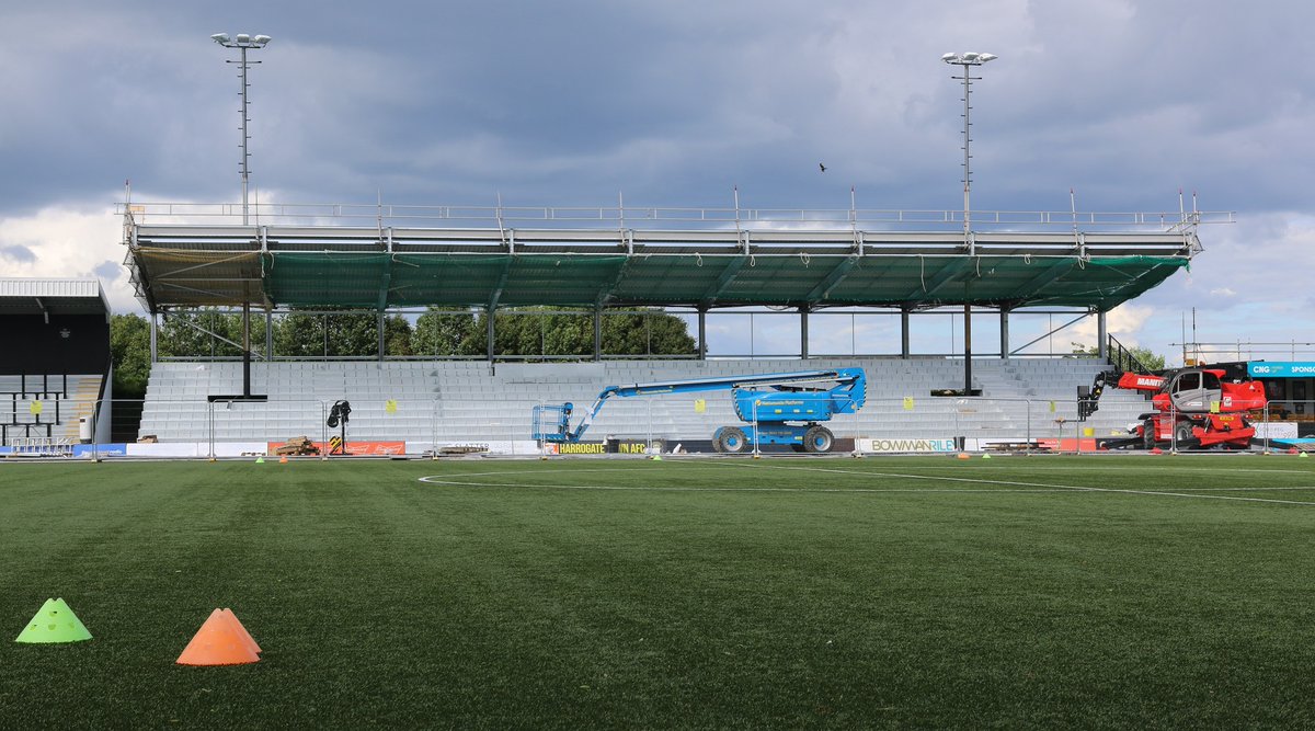 HarrogateTown's tweet photo. 🧱 | Our new Main Stand is looking better by the day

Once complete, @TheCNGStadium will be able to hold over 5,000 supporters 

#ProudToBeTown https://t.co/5BGNna7MXv