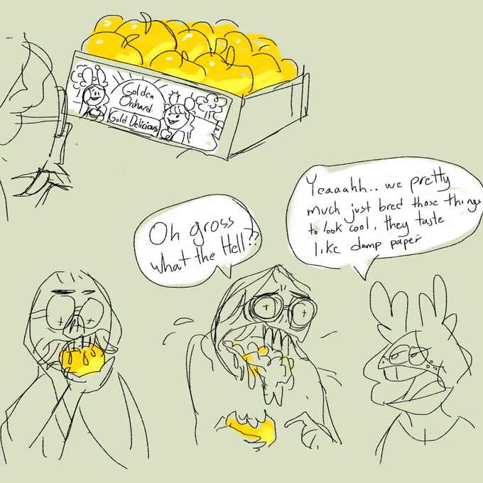@AngryCyan Golden apples are this world's equivalent to Red Delicious apples and taste and are Terrible 