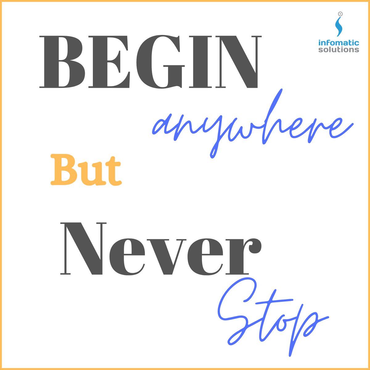 Infomatic_Sol's tweet photo. #BEGIN Anywhere but #NEVER stop !!
Let us #work together and let us #boost your #Profit graph !
Business Inquiry: Infomatic Solutions
Email us:- sales@infomaticsolutions.com
Call us:- 800-757-3056
Website:- https://t.co/V8CfgLHWRJ
#revenuecyclemanagement #outsourcing #infomatic https://t.co/M3PyapEU7U