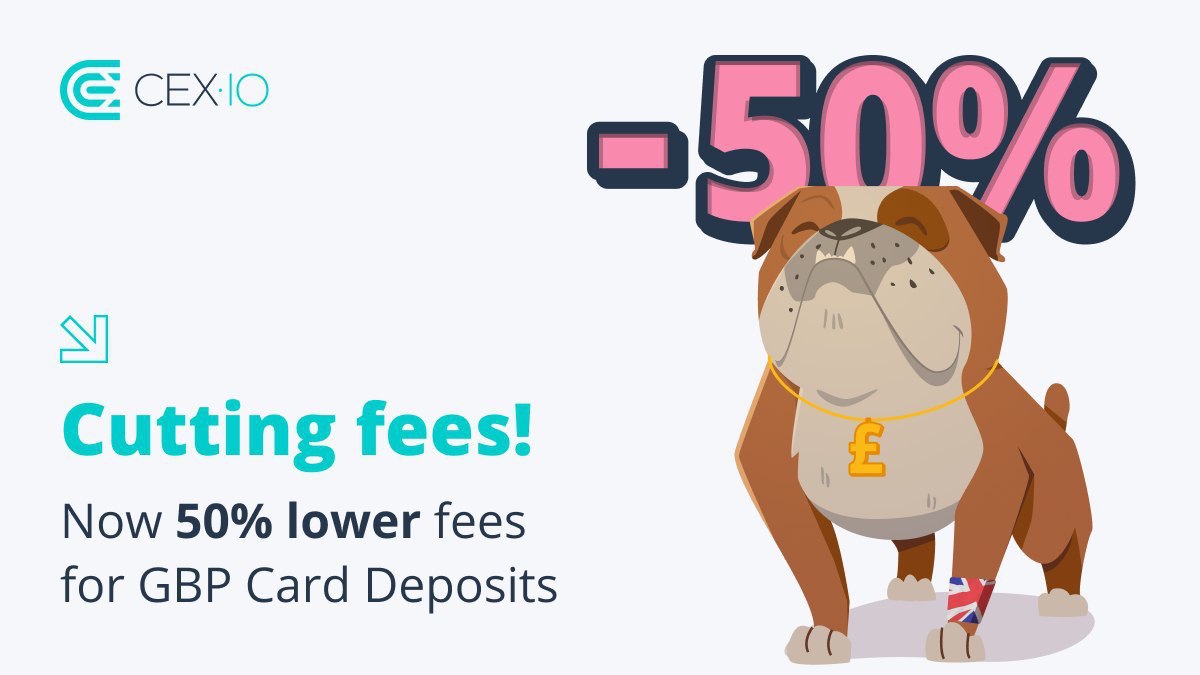 cex_io's tweet photo. 🇬🇧 Got a UK-issued card? https://t.co/OPoleqNuJO cuts fees for GBP deposits with UK cards from 2.99% to 1.49%
 
💷 𝐇𝐞𝐥𝐩 𝐮𝐬 𝐬𝐩𝐫𝐞𝐚𝐝 𝐭𝐡𝐞 𝐧𝐞𝐰𝐬 𝐚𝐧𝐝 𝐰𝐢𝐧 𝐮𝐩 𝐭𝐨 ￡𝟏𝟎𝟎!
Retweet 𝒕𝒉𝒊𝒔 tweet + tag 𝟐 𝐩𝐞𝐨𝐩𝐥𝐞 to participate
 
Terms in the thread 👇 https://t.co/LBxoWsgHAP
