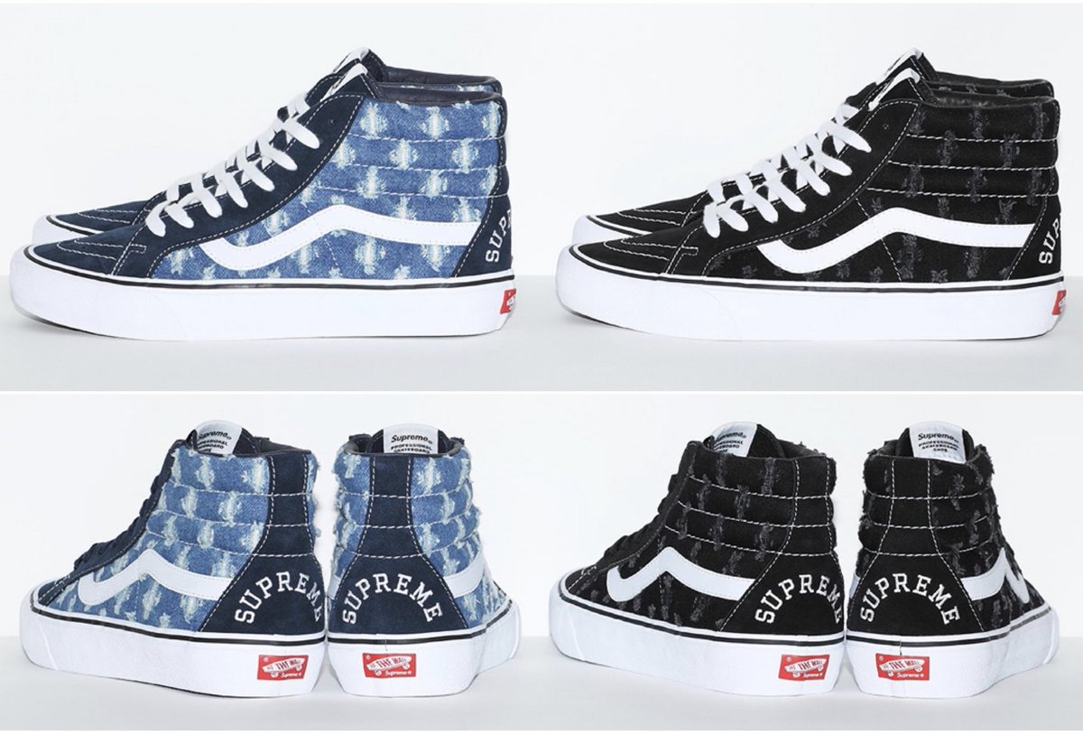 Vans Sk8-Hi Supreme Hole Punch Denim Blue Size 8 VN0A38Z32DD IN HAND FAST  SHIP