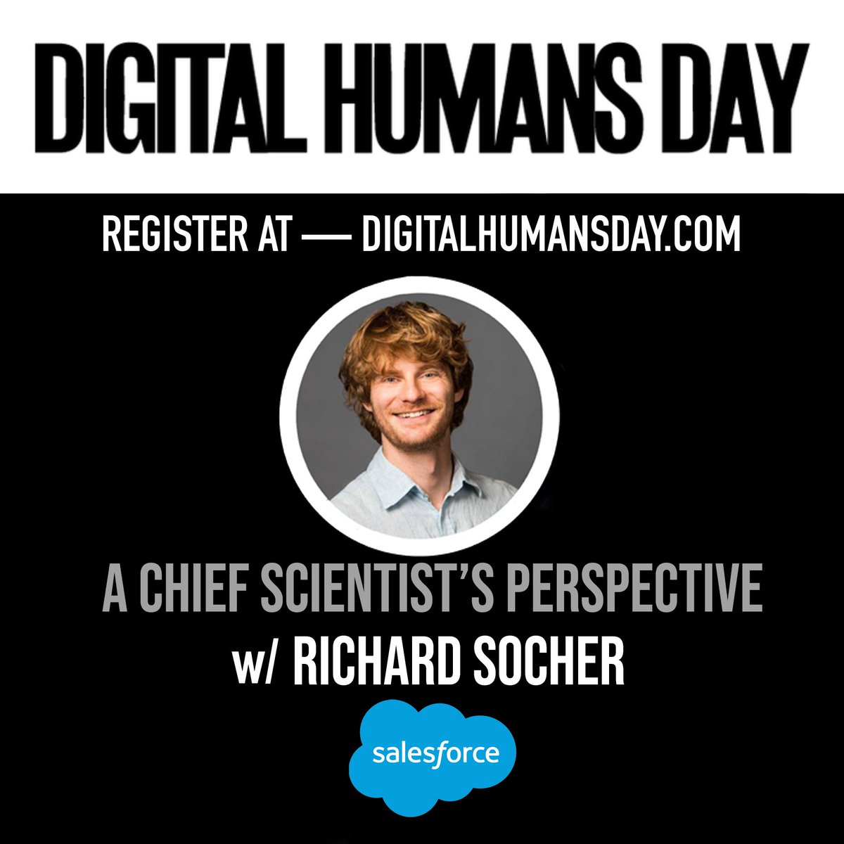 UneeQAI's tweet photo. Digital Humans Day speaker spotlight: @Richardsocher.

Richard is Chief Scientist at @Salesforce where he leads deep-learning research – so who better to give a scientific perspective into #digitalhumans?

Grab your seat for free at https://t.co/xSNxRSQaLt.  

#DigitalHumansDay https://t.co/bOeoVT6By6