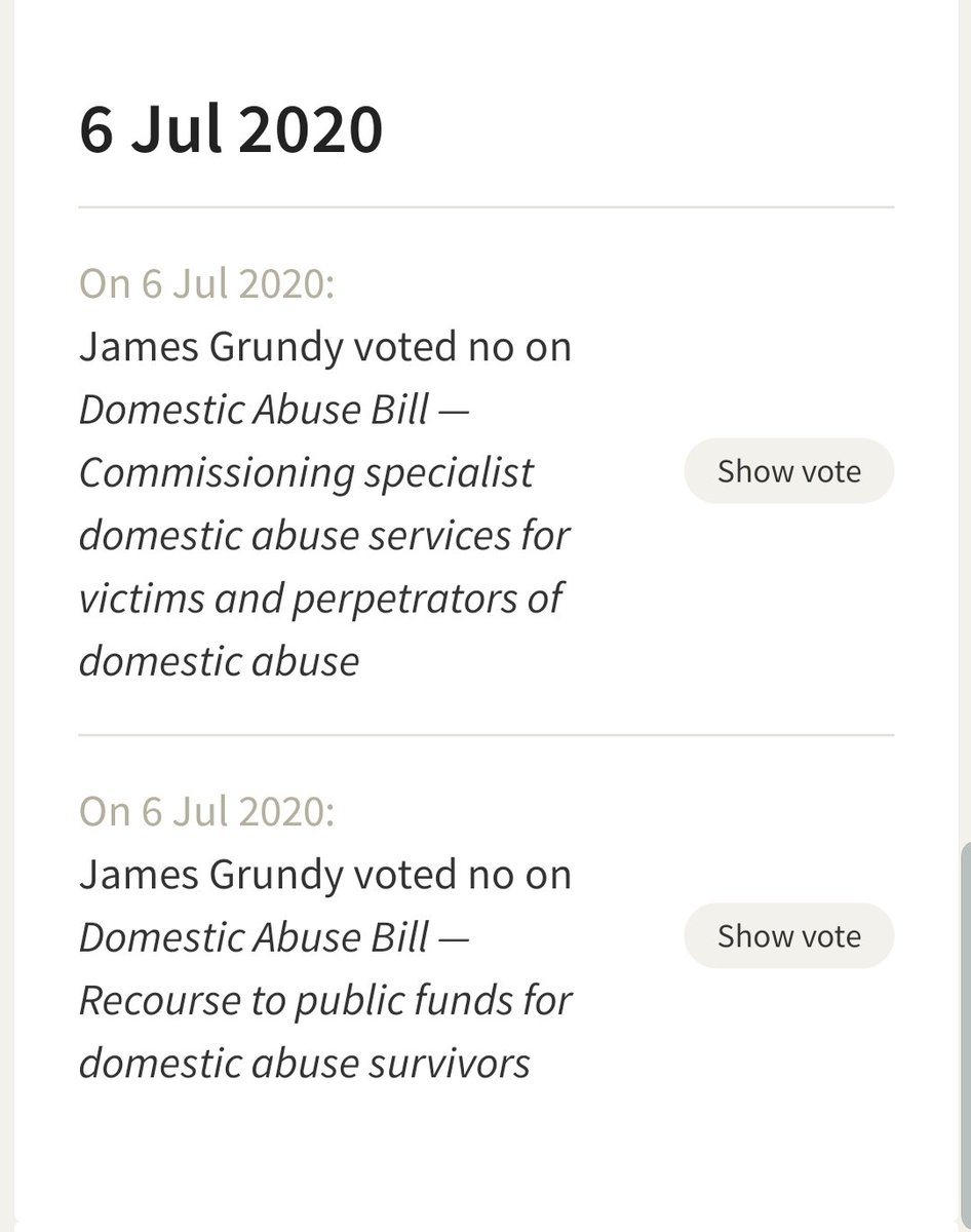 PaulaWakefield2's tweet image. Glad to see the improvements which have been made to the long awaited Domestic Abuse Bill but I am extremely disappointed that the MP for Leigh James Grundy voted against support for some of the most vulnerable victims in our society #NoVictimLeftBehind #ProtectionForAll #DABill