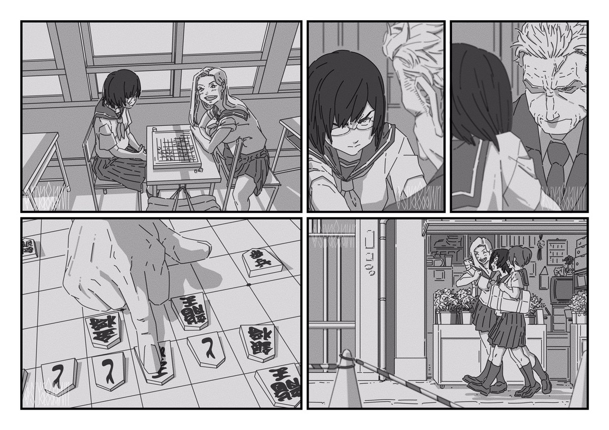 劇中シーン風イラスト、完成〜🙆‍♂️

良い具合のザラつきを出せた! 