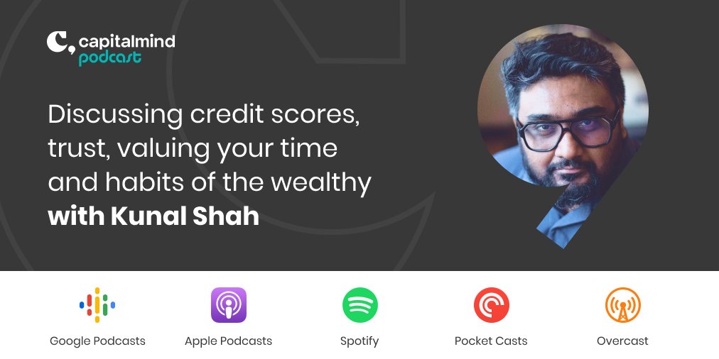 🎙️ Just released the <a href="/capitalmind_in/">Capitalmind</a> Podcast #29

<a href="/deepakshenoy/">Deepak Shenoy</a> and <a href="/kunalb11/">Kunal Shah</a> discuss India's first time affluents and how to build an ecosystem of trust. 

Listen in! capitalmind.in/2020/07/podcas…