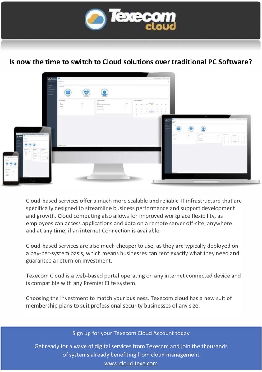 thebsia_pkyle's tweet photo. As we begin to see lockdown restrictions ease. Is now the time to starting adding Smart Com’s to your #Texecom systems? 
Increase service levels to end users, decrease overheads and uniform information from remote employees using @Texecom Cloud Services #TCS https://t.co/PGcMDtTp5h