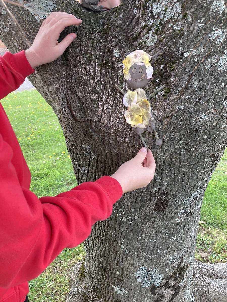 Great outdoors Creative session with the KS2 HUB. Clay modelling. @EAS_Equity @WelshGovernment @wgmin_education @CLOtC #outdoorart #claymodeling #outdoorlearning #keyworkers