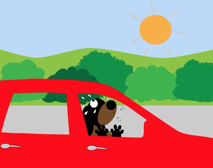 policia's tweet photo. No, ni siquiera un minutillo...
✋🏻no dejes a tu #mascota 🐶😺 en el coche🚗, puede sufrir un golpe de #calor e incluso provocarle la muerte https://t.co/ulc6yfHgAU