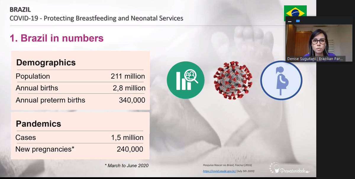 PMNCH's tweet photo. Denise Suguitani shares the Brazilian perspective on protecting breastfeeding &amp; neonatal services during @PMNCH @ECDAction webinar
#COVID19Newborns https://t.co/Xj54HUjYet