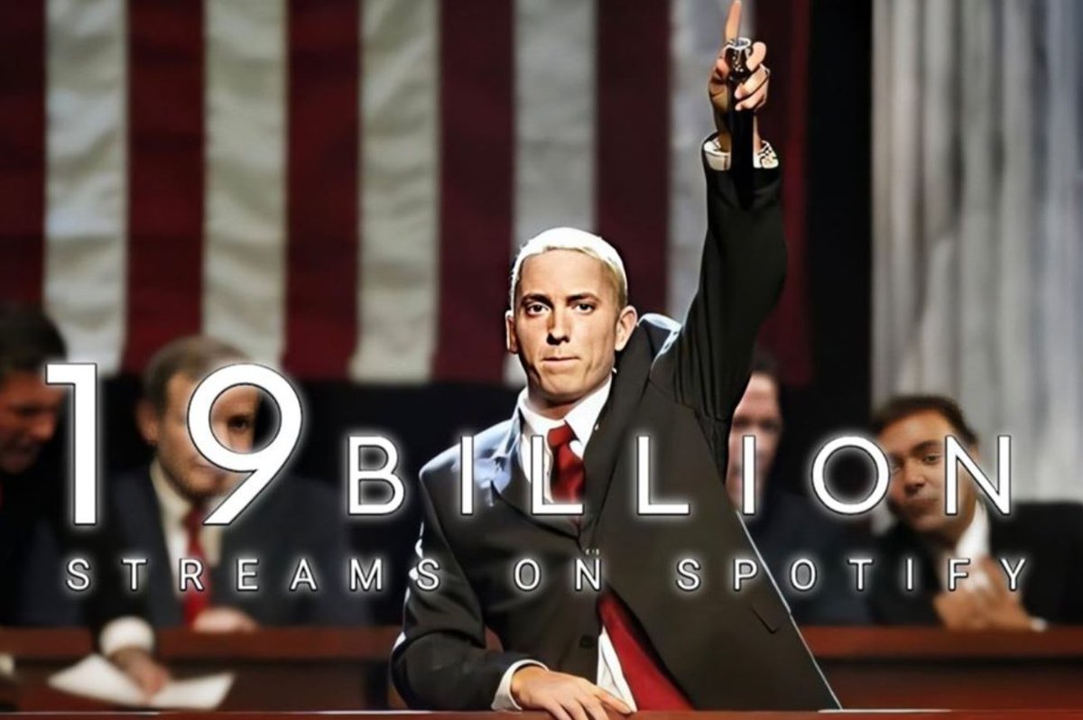 Eminem Spotifyda 19 Milyar Dinlenme Barajını Aştı. Platformdaki en çok dinlenen 4. Sanatçı Eminem.

#aşk101 #CardiB #lise2 #Spotify #Eminem