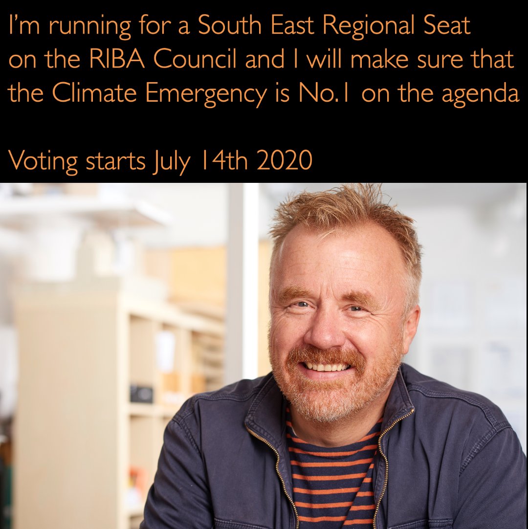I am standing for a seat on the <a href="/RIBA/">Royal Institute of British Architects</a> Council as <a href="/RIBASouthEast/">RIBA South/South East</a> Regional Council Member to make sure the Climate &amp; Ecological Emergency is No.1 for Practice &amp; Education &amp; accessible to all #RIBAelections #ClimateActionNow <a href="/JuliaBarfield/">Julia Barfield</a> @JoeGiddings4 <a href="/ArchitectsJrnal/">Architects’ Journal</a>