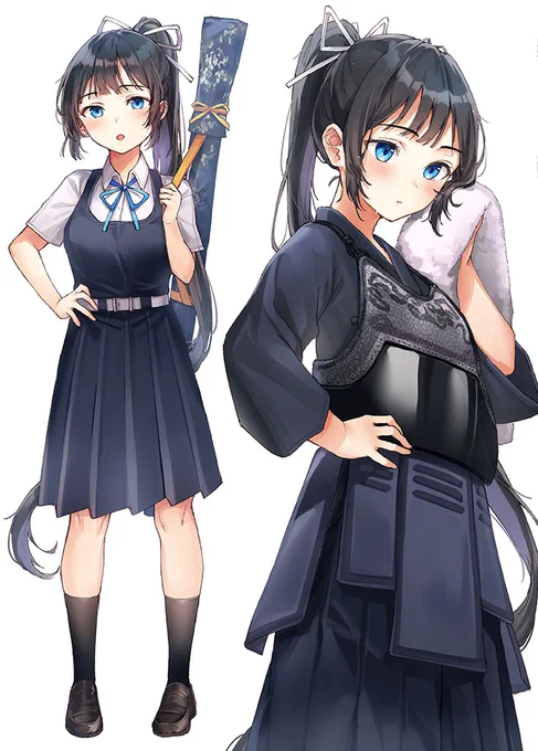 #ポニーテールの日 
ポニーテールの剣道部長さん 
