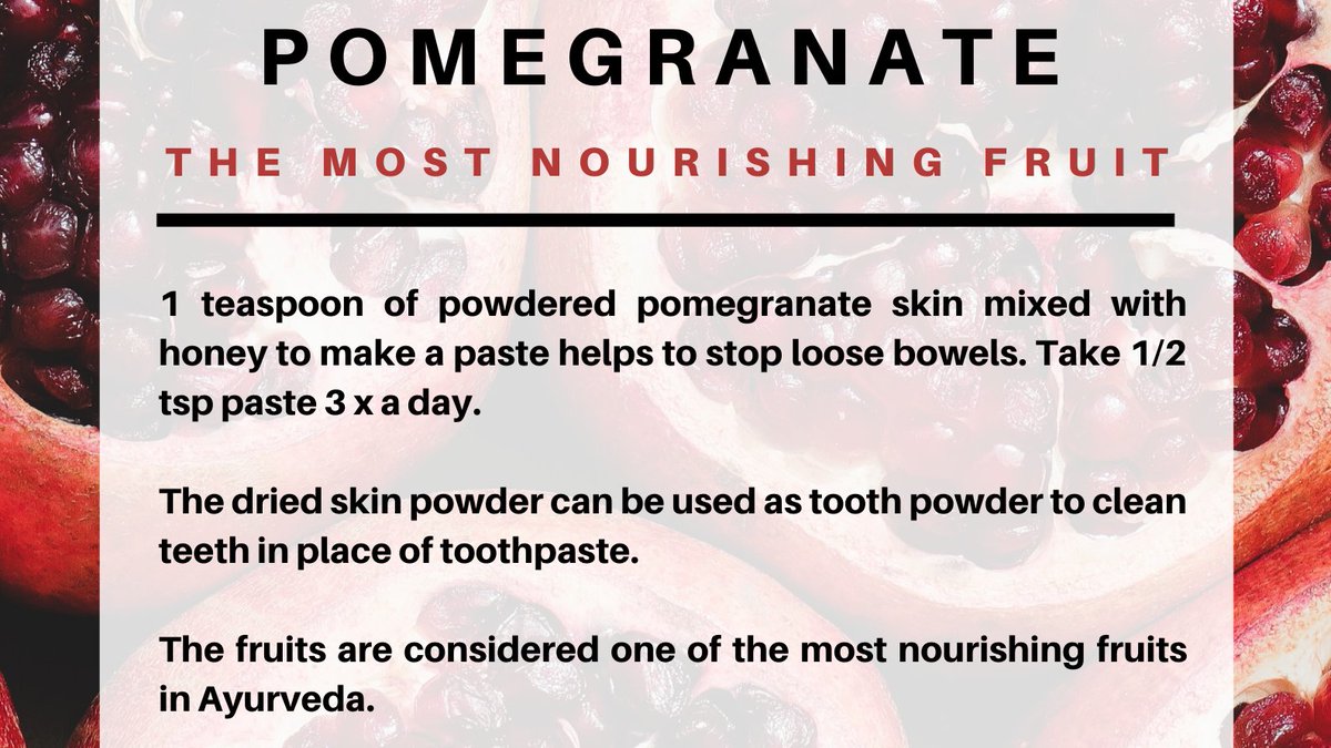 CookingAyurveda's tweet photo. Home Remedies - Pomegranate
For more such home remedies visit us at https://t.co/Hun3jsSpM7
#pomegranate #homeremedies #ayurveda #ayurvedatreatments #treatments #fruits #bestayurvedafruit #instagood #healthyfood #summer #renu_stree #streeinrishikesh #renugulati https://t.co/lp734FBvJk