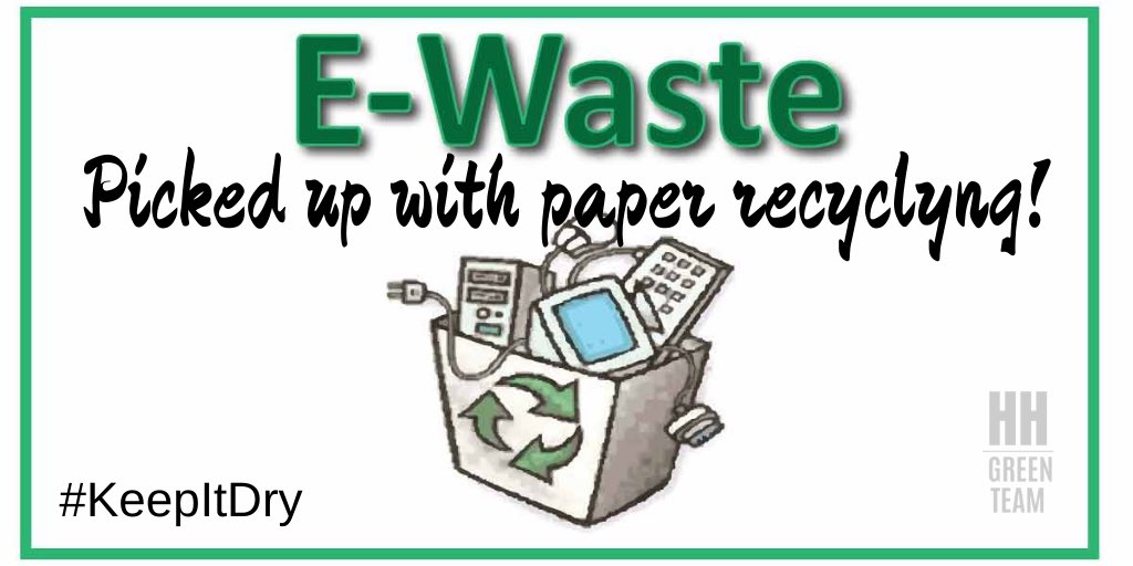 HHGreenTeam's tweet photo. #HasbrouckHeights residents! Don’t forget to put your #electronics out with your DRY #paper & #cardboard #recycling tonight forWednesday morning’s pickup! ♻️📄🗞📦💻#ResponsibleRecycling #EmptyCleanDry #ReduceReuseRecycle #RecycleRight #HHGreenTeam #Sustainability #DoYourPart https://t.co/xZhhFyFf7o