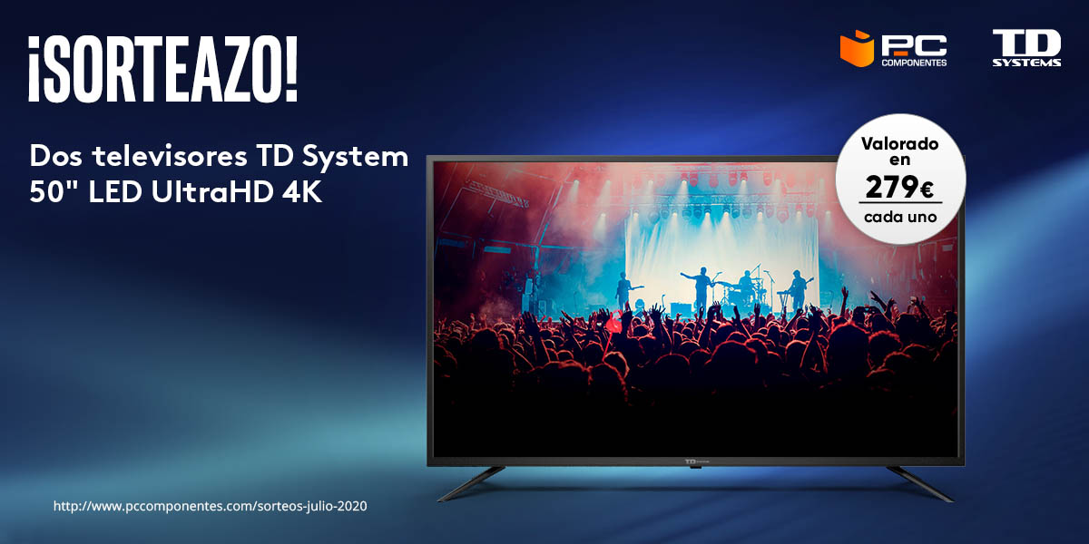 pccomponentes's tweet photo. 🍉SEGUIMOS DE SORTEAZO🍉

🏖️ ¡Gana una de estas estupendas SmartTV TD System 50" LED UltraHD 4K para celebrar nuestro Día de TV &amp; Hogar en los PcDays!

1⃣ RT + Sigue a @pccomponentes
2⃣ Comenta con #HoyTVyHogarEnLosPcDays diciendo qué te gustaría ver en su pantalla

😎 ¡Vamos! https://t.co/zgkKiH4MZU