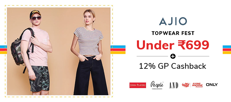 GoPaisaCom's tweet photo. AJIO Topwear Fest is here! Premium & Exclusive range of top wear from top brands like John Players, People, AND, Flying Machine and more @ lowest ever prices.
Shop Now! - https://t.co/q96OYFEwJv
#ajiooffers #ajiosale #ajio #gopaisa #gopaisaoffers #gpcashback https://t.co/EsnRfKiySA