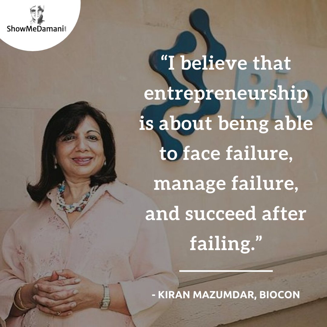 showmedamani's tweet photo. Failing is an inevitable part of life - there is no shame in it.
What truly makes an entrepreneur is how they deal with failure, and walk away from it having learned something.
Great thoughts from @kiranshaw.
#quotes #motivation #successinfailure #entrepreneur #startup https://t.co/uQEAYDYJ3w