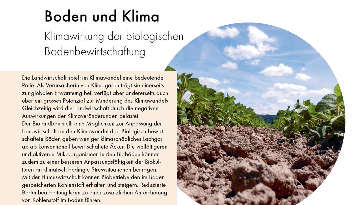 Ein neues FiBL-Faktenblatt zeigt den Beitrag, den die Landwirtschaft leisten kann, um den Klimawandel abzumildern oder sich an diesen besser anzupassen. Das Faktenblatt kann ab sofort kostenlos heruntergeladen werden:
fibl.org/de/infothek/me…