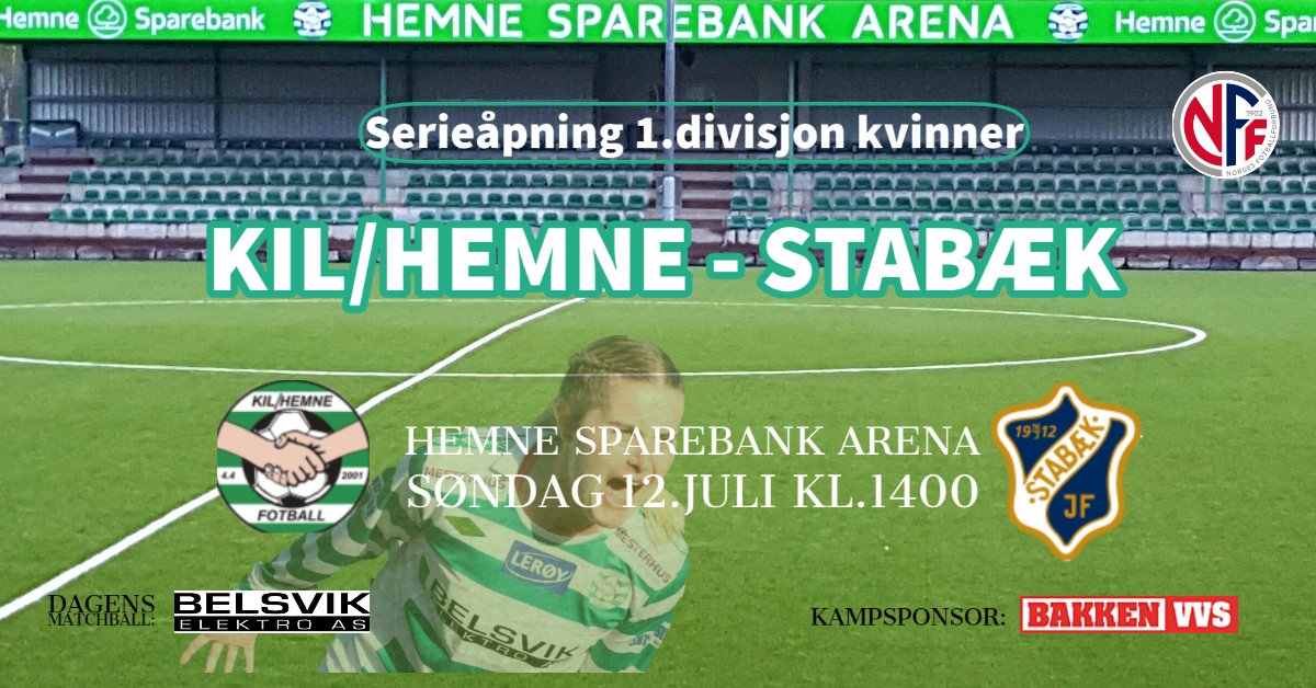 Serieåpning 1.div kvinner mot <a href="/stabakchixa/">Stabæk Fotball Kvinner</a>  søndag kl.1400 - kommer du? Covid-19 har kjøpt nesten alle billettene, kun 200 igjen - kjøpes her kil-hemne.hoopla.no/sales