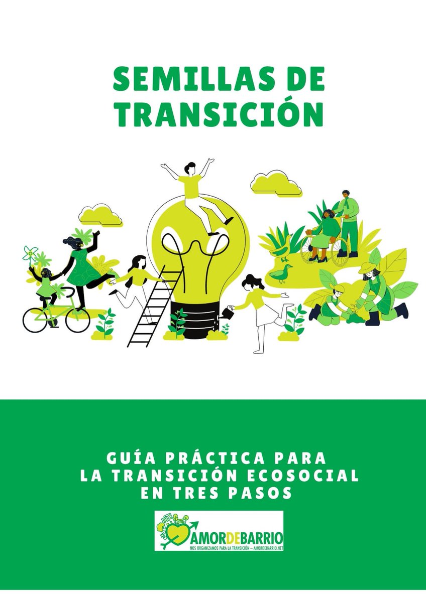 Una Guía para la transición Ecosocial en tres pasos, con pistas para promover el descenso energético, reverdecimiento y una movilidad sostenible en nuestras comunidades. Nos viene de perlas para #Torreblancailumina #SemillasDeTransición <a href="/FTransiciones/">Foro Transiciones</a>
amordebarrio.net/guia-semillas-…