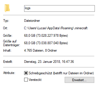 Banko Wie Gross Ist Denn Euer Minecraft Ordner