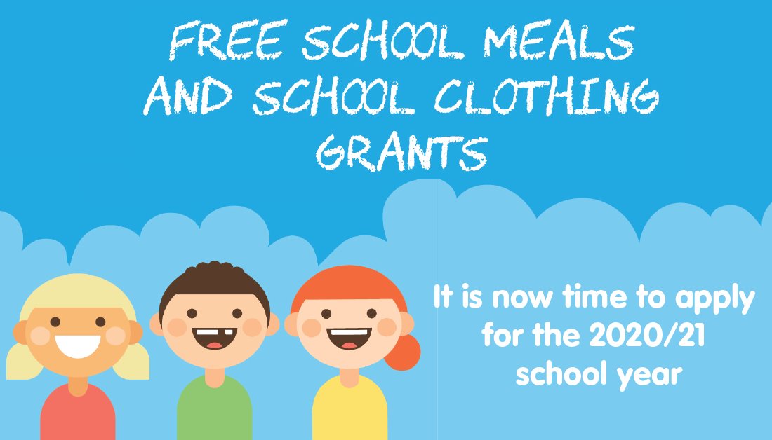 FifeCouncil's tweet photo. Applications for school clothing grants and free school meals for 2020-21 are now open. 
Find out if you qualify at https://t.co/lUABBpcXsb #ourfife #fairerfife https://t.co/O67dqkPqr7