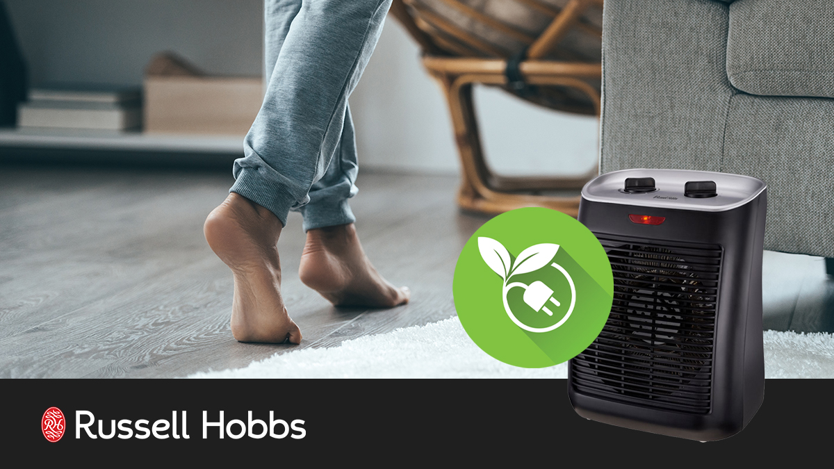 Russell Hobbs on X: Switch your Russell Hobbs Black Eco Fan Heater to  eco-mode to stay toasty while limiting the amount of electricity used. The  heater uses smart technology to switch the